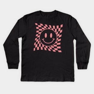 Preppy Smiley Face Kids Long Sleeve T-Shirt